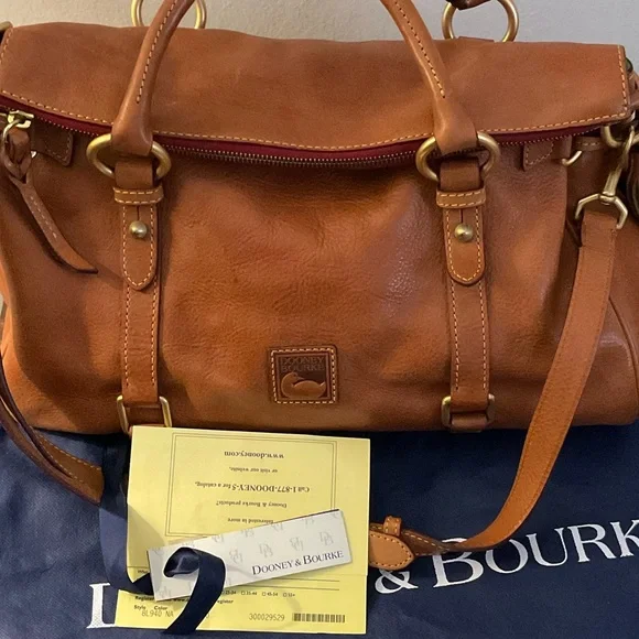 Dooney & Bourke Flourtine Leather Satchel Large - Picture 11 of 16